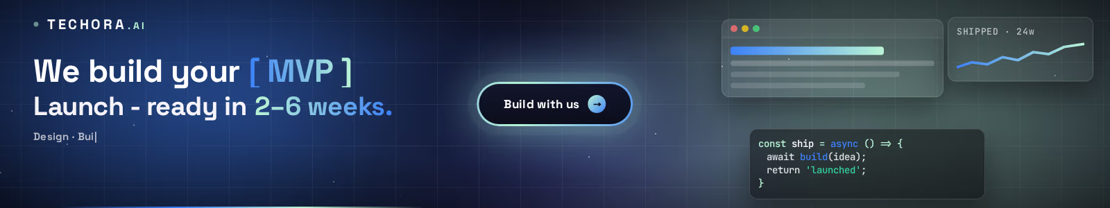 Techora.ai — We build your MVP, launch-ready in 2–6 weeks